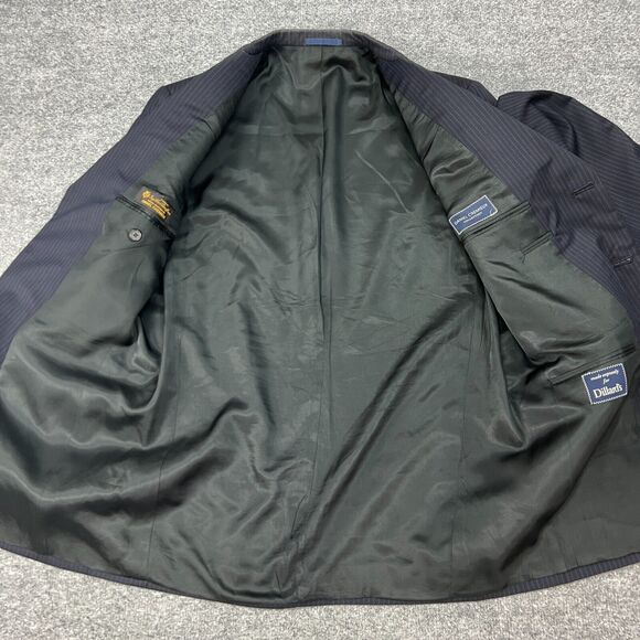 Daniel Cremieux Blazer Mens 42 Navy Pinstripe Classic 3 Button Notch Lapel *READ - Picture 7 of 13